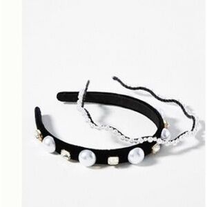 Anthropologie pearl headbands set of 2